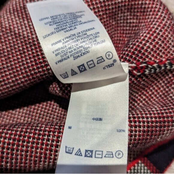 Chaps 100% cotton plaid knit asymmetrical zip vest - Picture 8 of 8